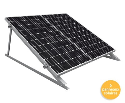 Pack de fixation K2 Systems Triangle pour 1 ligne de 6 panneaux solaires verticaux