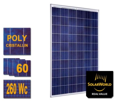 Panneau solaire Solarworld Polycristallin 260 Wc